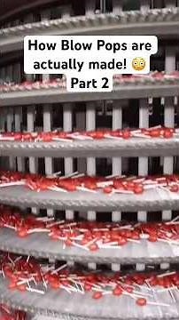 How Blow Pops are actually made! 😳 Part 2 #lollipops #gumchewing #bestcandybar