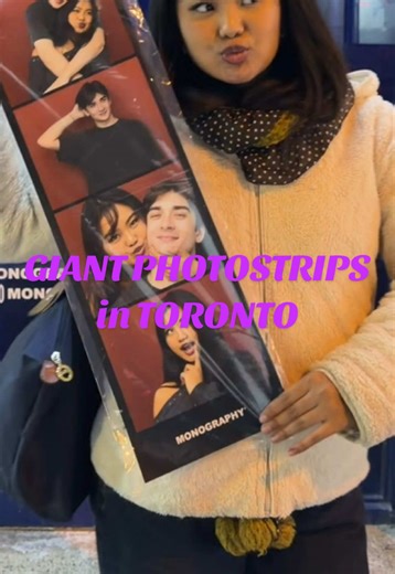 this toronto photobooth @MONOGRAPHY does GIANT photobooth strips for $20😭😭😭 #toronto #photobooth #photoboothviral #torontolife #couplepics