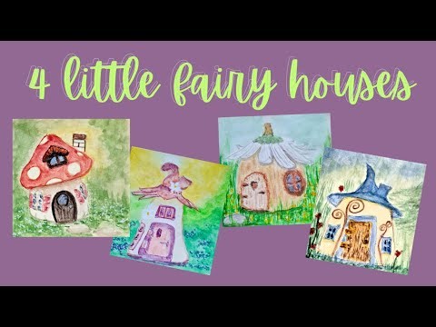 How to Paint Fairy Houses with Watercolor (Full Tutorial) 🍄 🖌️🎨