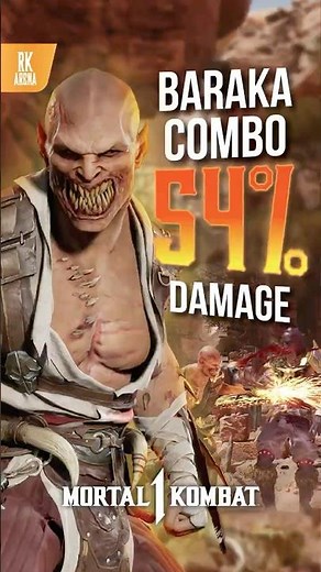 MK1 Baraka High Damage 54% Combo Tutorial
