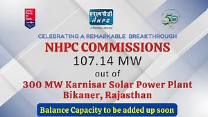 12K views · 307 reactions | Celebrating a remarkable breakthrough - NHPC COMMISSIONS 107.14 MW out of 300 MW Karnisar Solar Power Plant, Bikaner, Rajasthan. #NHPC #renewableenergy #solarpower Press Information Bureau - PIB, Government of India Office of Manohar Lal Ministry of New and Renewable Energy (MNRE), Government of India Ministry of Power, Government of India | NHPC Limited | Facebook