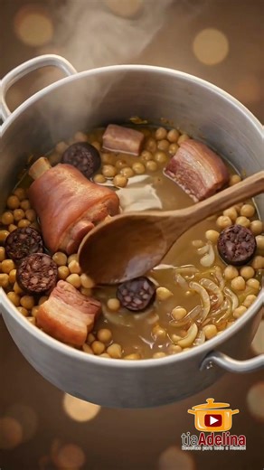Descubra o segredo do cozido de grão. Receita Tradicional da Tia Adelina