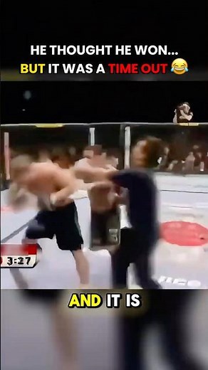 He Thought He Won... But It Was A Time Out 😂 #ufc