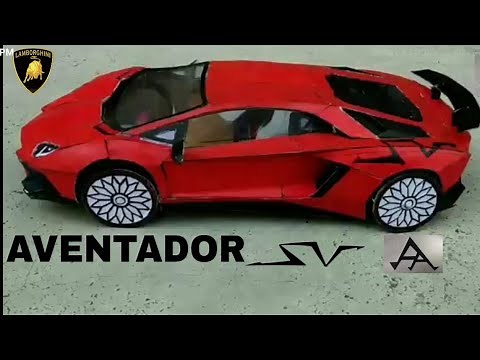 How to make Lamborghini car with cardboard || Lamborghini Aventador SV ||