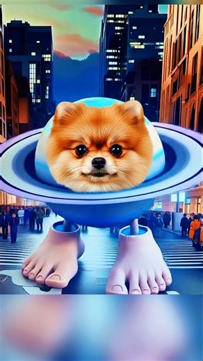 Cosmic dog Roams the City Streets @mindblwingshock