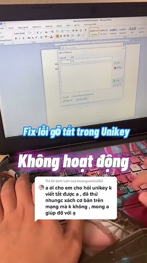 Sửa lỗi Unikey không gõ tắt trong laptop