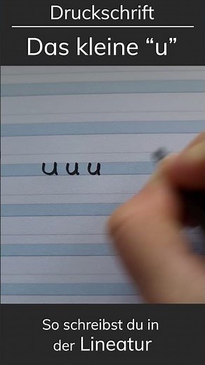 🦙Druckbuchstabe u - die Druckschrift von Anfang an richtig schreiben lernen