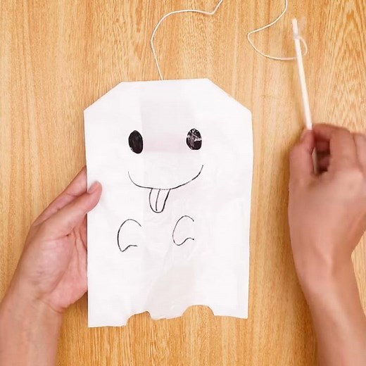 【工作あそび】ゆらゆら揺れるかわいいおばけを作ろう！