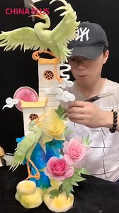 This young craftsman has carved a stunning, auspicious vegetable sculpture to celebrate China's upcoming #NationalDay. | Xi's Moments