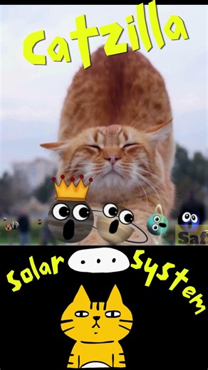 🚀 GIANT CAT wants to eat all Planets in our Solar System 🪐 Funny Planets