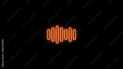 Neon sound wave animation 4k black background. audio visualization loop Animation. dynamic Sound Wave Visual Alpha Channel Overlay sound wave visualization, audio visualizer