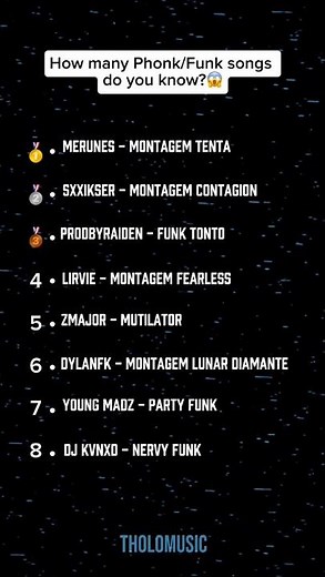 How many Phonk/Funk songs do you know? 😱 #phonk #phonkmusic