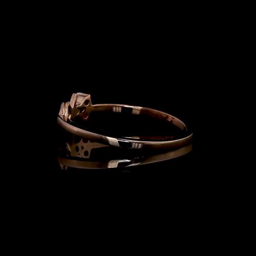 18K/14K Rose Gold Infinity Cluster Diamond Ring