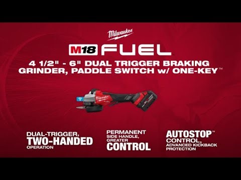 M18 FUEL™ 4 1/2" - 6" Dual Trigger Braking Grinder, Paddle Switch w/ ONE KEY™ | 3676