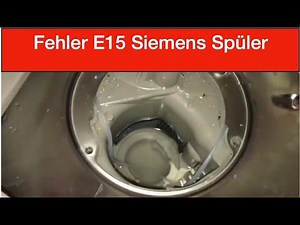 Error E15 Siemens dishwasher