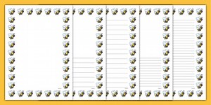 Bee Portrait Page Borders
