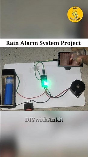 rain detector alarm project / science project rain detector / how to make rain detector