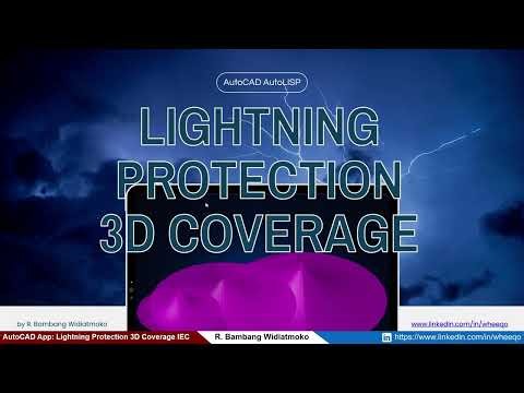 Lightning Protection 3D Coverage Generator - AutoCAD AutoLISP