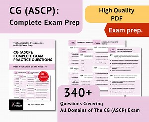 Complete CG (ASCP) Exam Preparation: Technologist in Cytogenetics 340  Multiple Choice Questions - Etsy