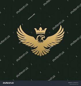 Golden Flying Eagle Logo Stock Vectors Stock Vector (Royalty Free) 2549638725 | Shutterstock