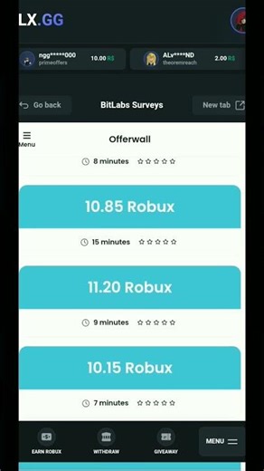 Quick way to eran free robux using Blx.gg