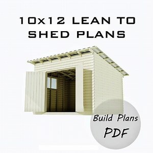 DIY 10x12 Lean to Shed Plans - DIY Garden Shed Plans Pdf - Backyard Woodworking Plans - Wooden Shed Storage. Shed Plans Pdf [PDF Plans] - Etsy Canada