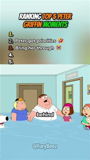 Ranking Top 5 Peter Griffin Moments 🤣