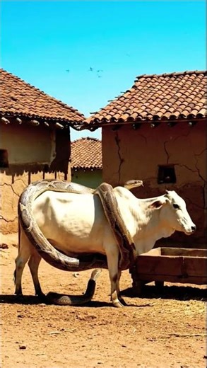 Massive Python Coils Around Cow 🐍 | Calm but Shocking Scene