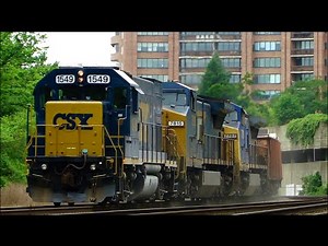 CSX Ballast train with EMD GP15-1 engine