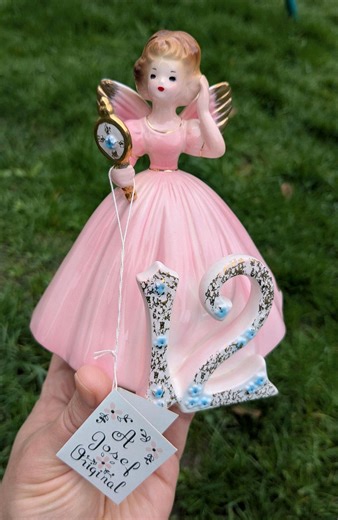 Sweet Vintage Josef Originals Japan Twelfth Birthday Angel Girl Figurine Holding Mirror, With Original Tags and Labels, Birthday Gift - Etsy