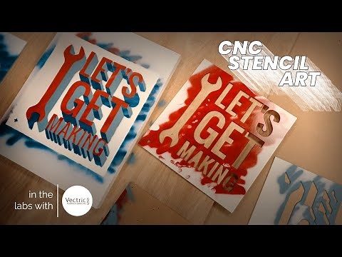 CNC Stencil Art | Making 3D Stencil on your CNC | In the Labs with Olly | Vectric FREE CNC Projects
