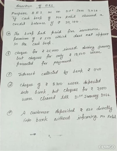 Bank reconciliation account #accounting #commerce #easynote#shortsviral