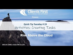 Acumatica Cloud ERP Tip 19: Activities Creating Tasks