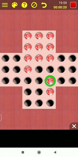 How to solve the marble solitaire game?