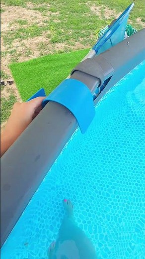 Ultimate Pool Hacks: Keep Your Above Ground Pool Skimmers Organized #PoolOrganization #SummerVibes