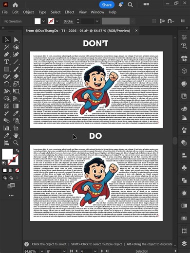 Adobe Illustrator 2026 - Tips for using text distortion features correctly #ducthangds #illustration #illustratortips #illustrator