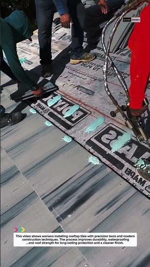 Amazing Rooftop Tile Installation Process Using Professional Construction Tools