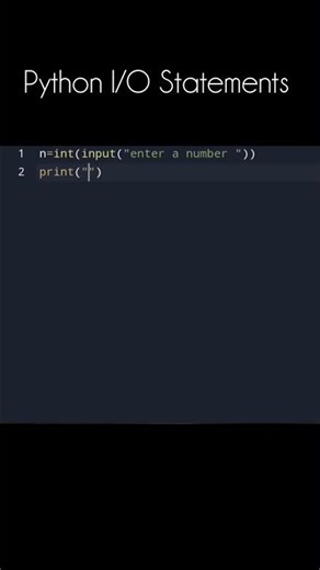 Python I/O Statements|#coding #programming #asthetic #asmr #vibecoding #techtaught #election #result