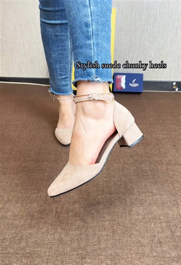 Look at my new chunky heels,super comfy!! #tiktokshopmademebuyit #spotlightfinds #tiktokshopjumpstart #heels #chunkyheels