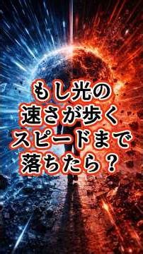 地球異常シリーズ#77 【崩壊】もし「光の速さ」が歩くスピードまで落ちたら？時空が歪む狂った世界 #宇宙 #雑学 #プチ知識 #豆知識 #nasa