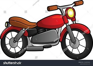 Motorcycle Cartoon Clipart Colored Illustration Stock Vector (Royalty Free) 2130678569 | Shutterstock