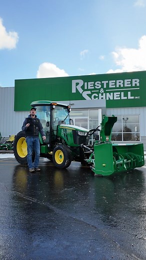 3.3K views · 26 reactions | Check out John Deere John as he showcases the Frontier SB1280 Front-Mounted Snow Blower on a John Deere 4052R Compact Utility Tractor! This snow blower is an absolute beast! ❄️ Check out the snow blower here: https://bit.ly/3PBLbTx #JohnDeere #SnowBlower #FrontierSB1280 #RandS #Wisconsin | Riesterer & Schnell | Facebook