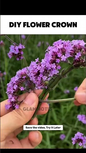DIY Purple Flower Crown Tutorial | How to Make a Natural Flower Crown with Fresh Wildflowers #flower