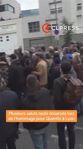 Plusieurs saluts nazis observés lors de l’hommage pour Quentin Deranque à Lyon. #lyon #justicepourquentin #hommage #manifestation #news | Clément Lanot
