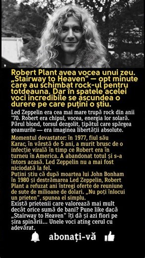 Robert Plant a refuzat 200 milioane pentru Led Zeppelin! Motivul te va emoționa