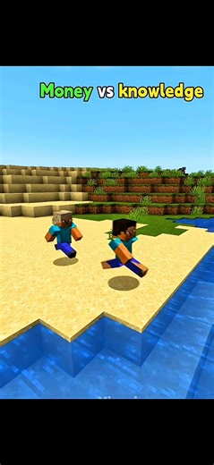 Minecraft Money vs Knowledge Moment #minecraft #shorts