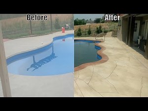 Pool Deck Decorative Resurfacing - Union, Ky