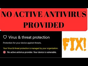 No active antivirus provider Your device is vulnerable | Quick Fix | Win 10/11