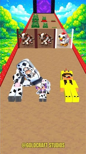 🐮 COW or 🐔 CHICKEN？! 😱👶 HELP BABY RUMI CHOOSE! 🗳️ VOTE NOW! #funnyshorts