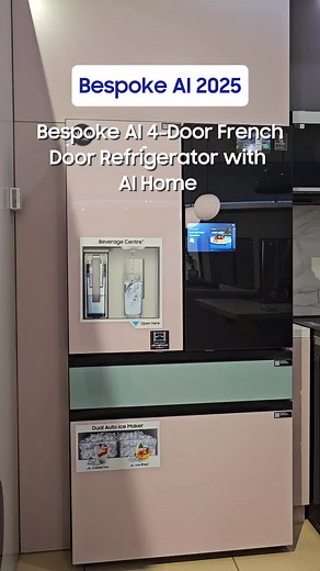 Bespoke AI 4-Door Pink Refrigerator Unveiled